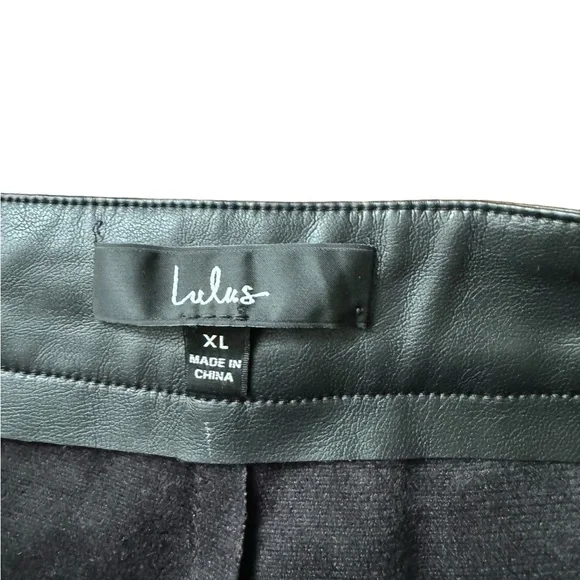 Lulus Faux Leather Black Pants Size XL - Picture 7 of 9
